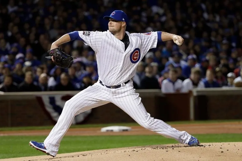 AP Jon Lester durante un partido