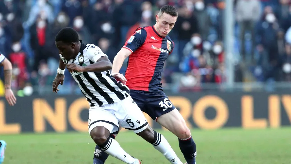 AP Genoa vs Udinese en partido correspondiente a la Serie A