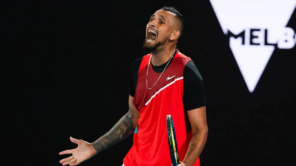 AP Nick Kyrgios jugando encuentro en el Abierto de Australia