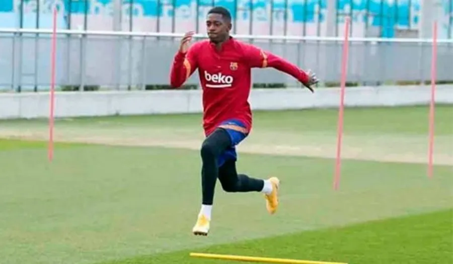 EFE Dembélé en entrenamiento