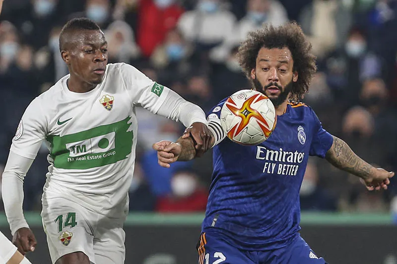 Marcelo durante el duelo contra el Elche