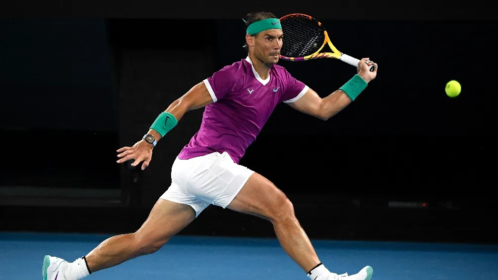 AP Rafael Nadal jugando partido en el Abierto de Australia