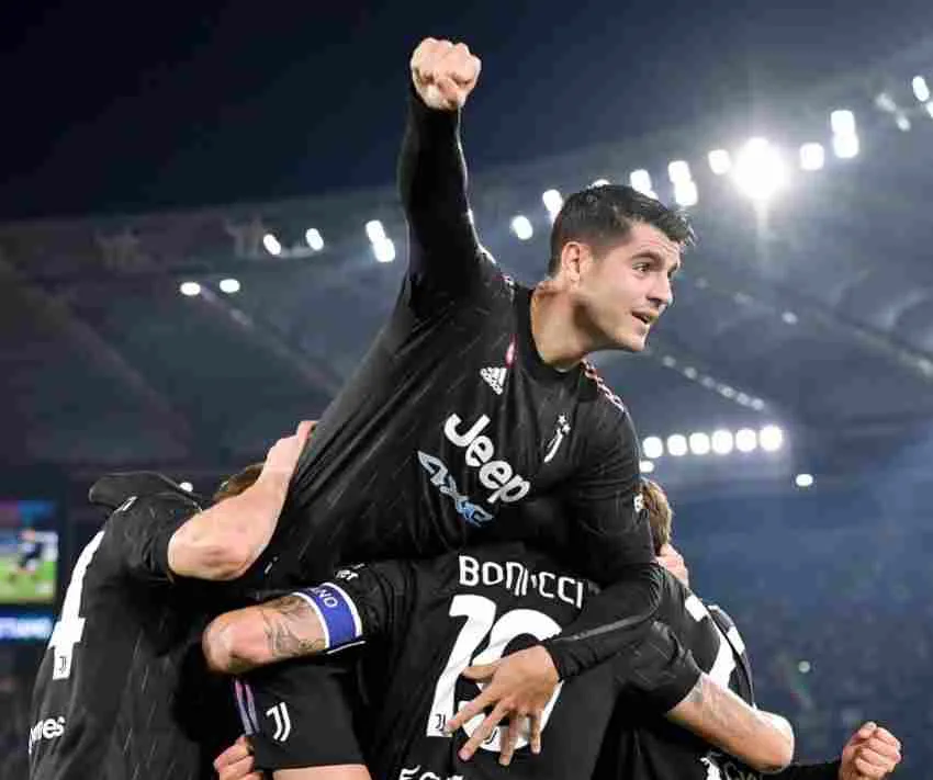 INSTAGRAM: @alvaromorata Álvaro celebrando un gol