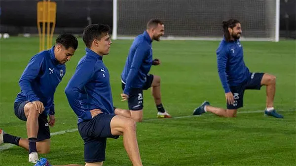 TWITTER @Rayados Jugadores de Monterrey en un entrenamiento