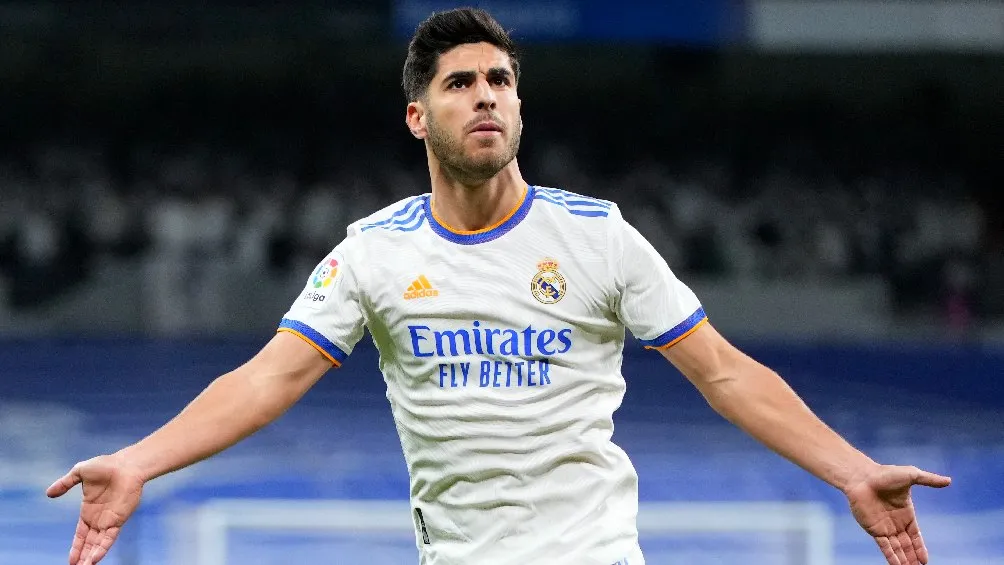AP Marco Asensio festejando gol con el Real Madrid ante Granada