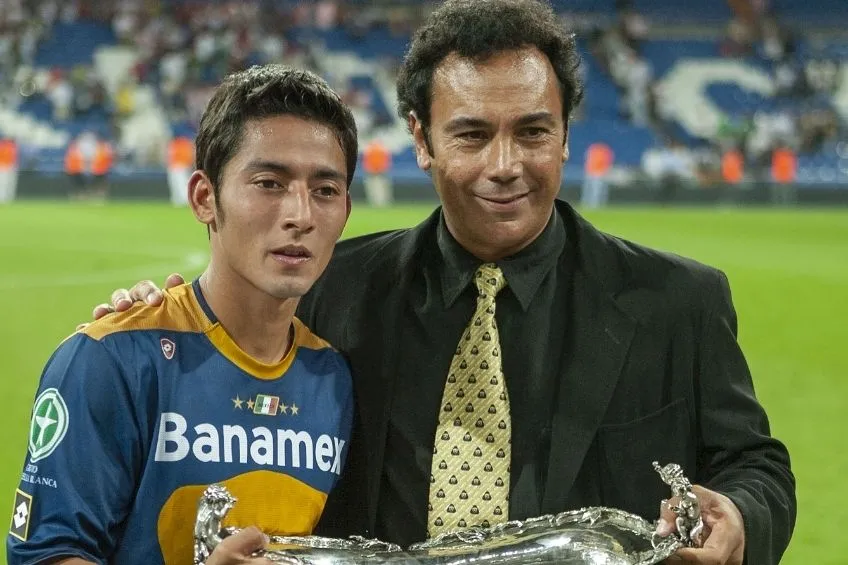 MEXSPORT David Toledo y Hugo Sánchez tras derrotar al Real Madrid