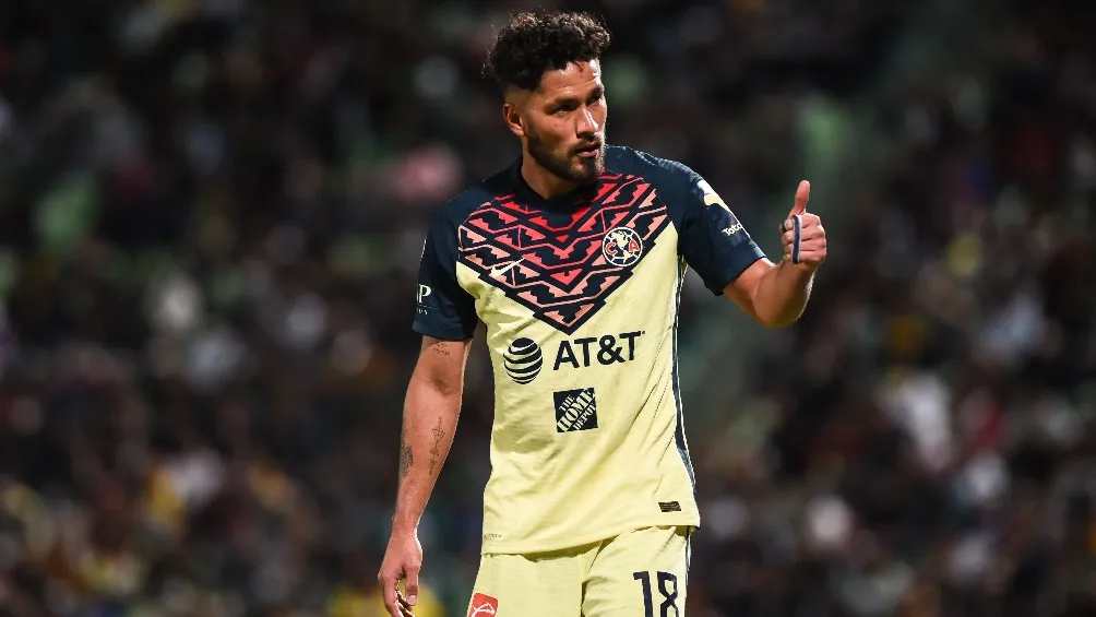 MEXSPORT Bruno Valdez festejando gol con el América en la Liga MX