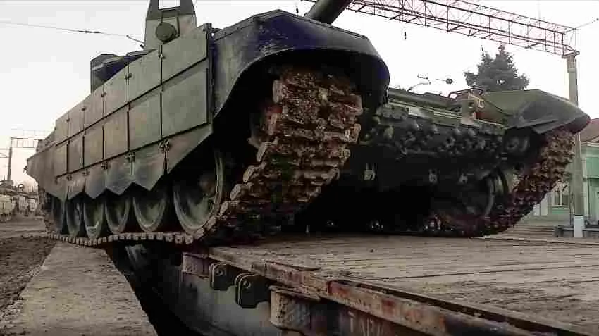 AP Tanque ruso después de una batalla