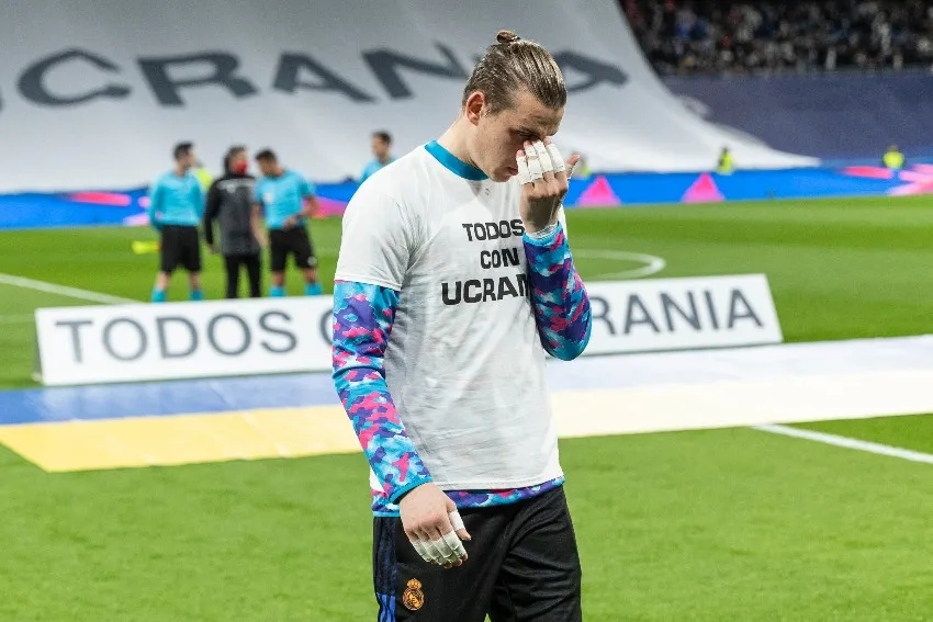 EFE Lunin, portero ucraniano que juega con los Merengues
