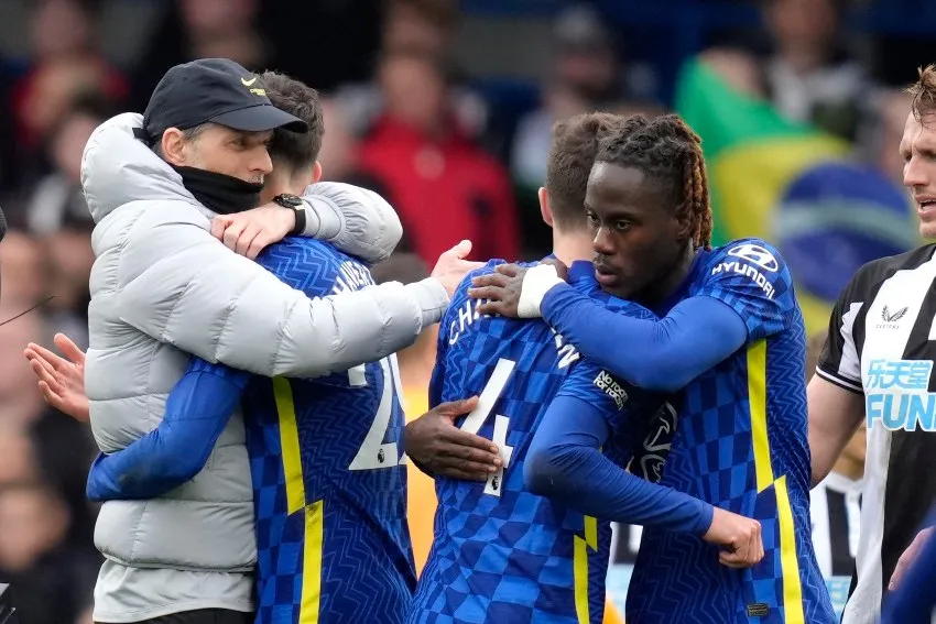 AP Tuchel celebrando una victoria del Chelsea