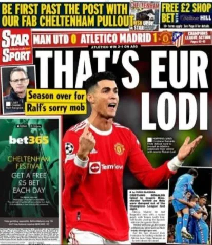 STAR SPORT Cristiano Ronaldo, criticado por la prensa