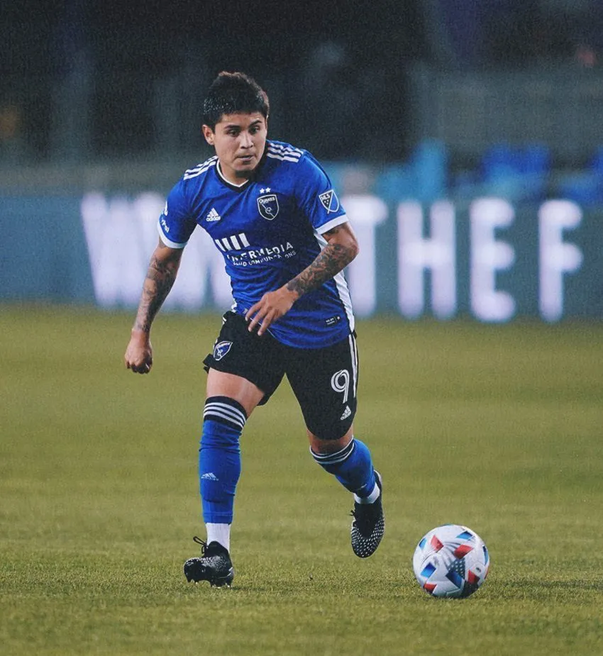 INSTAGRAM: @eduardolopezchofis Eduardo López en un partido con San José Earthquakes