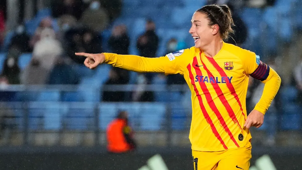 AP Alexia Putellas celebrando anotación ante Real Madrid en Champions League