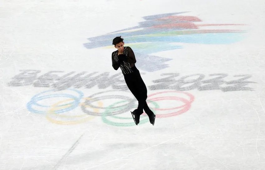 TWITTER: @CONADE Donovan Carrillo en los Juegos de Invierno Beijing 2022