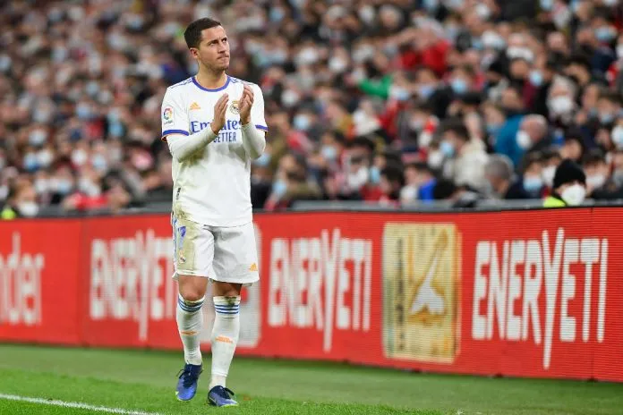 EFE Hazard abandona el campo tras un cambio