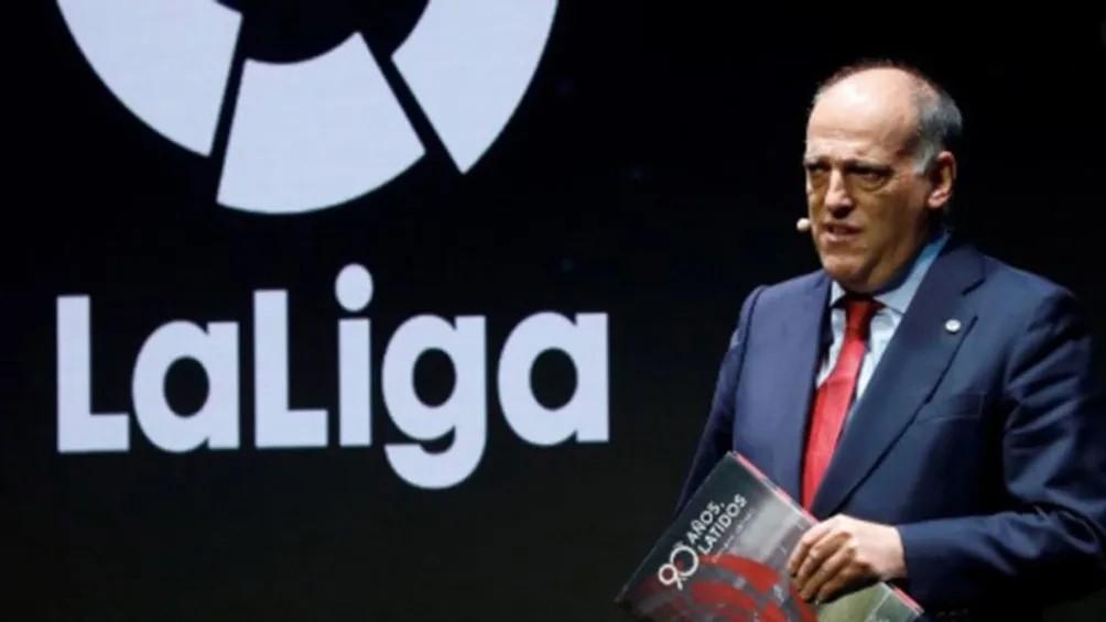 AP Javier Tebas durante una conferencia de prensa sobre LaLiga