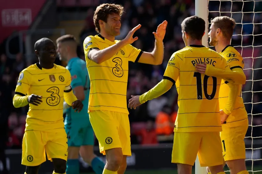 AP Jugadores del Chelsea en un partido