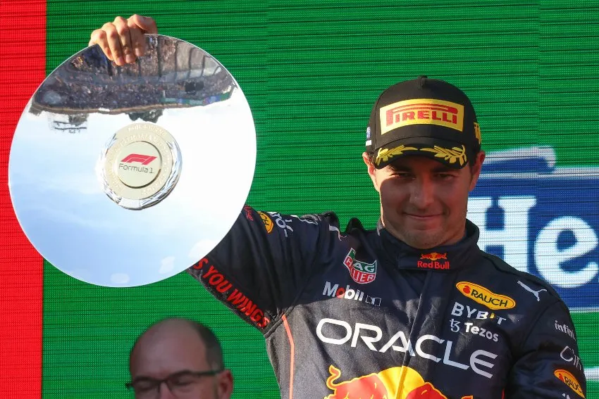 AP Sergio Pérez tras quedar en el podio del Abierto de Australia