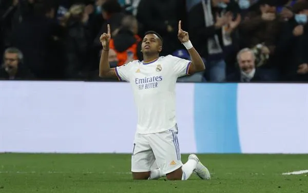 EFE Rodrygo en festejo con Real Madrid