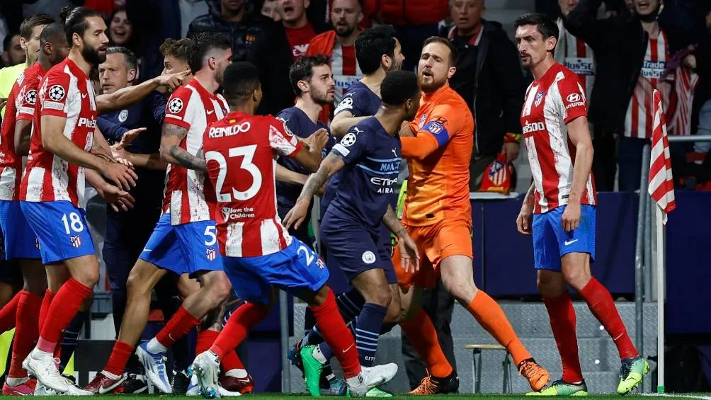 EFE Atlético de Madrid y Manchester City durante trifulca