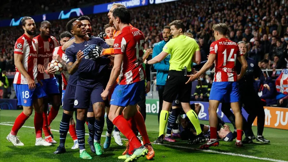 EFE Atlético de Madrid y Manchester City durante trifulca