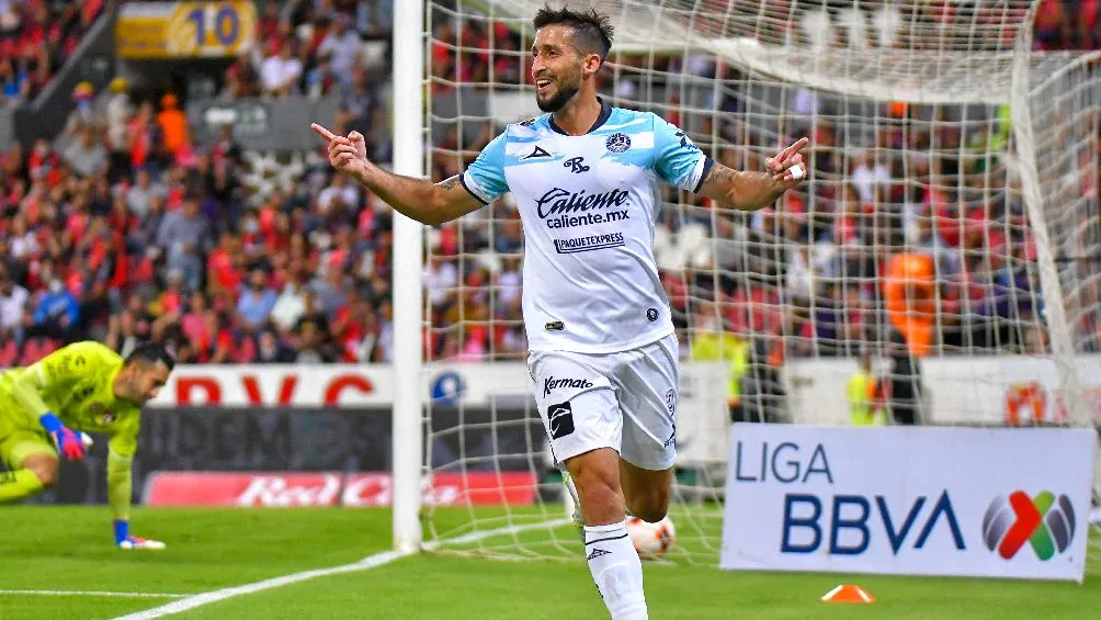 IMAGO7 Gonzalo Sosa festejando gol con Mazatlán en partido ante Atlas