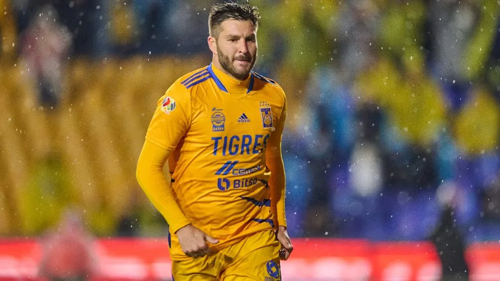 MEXSPORT André-Pierre Gignac festejando gol con Tigres en partido de Liga MX