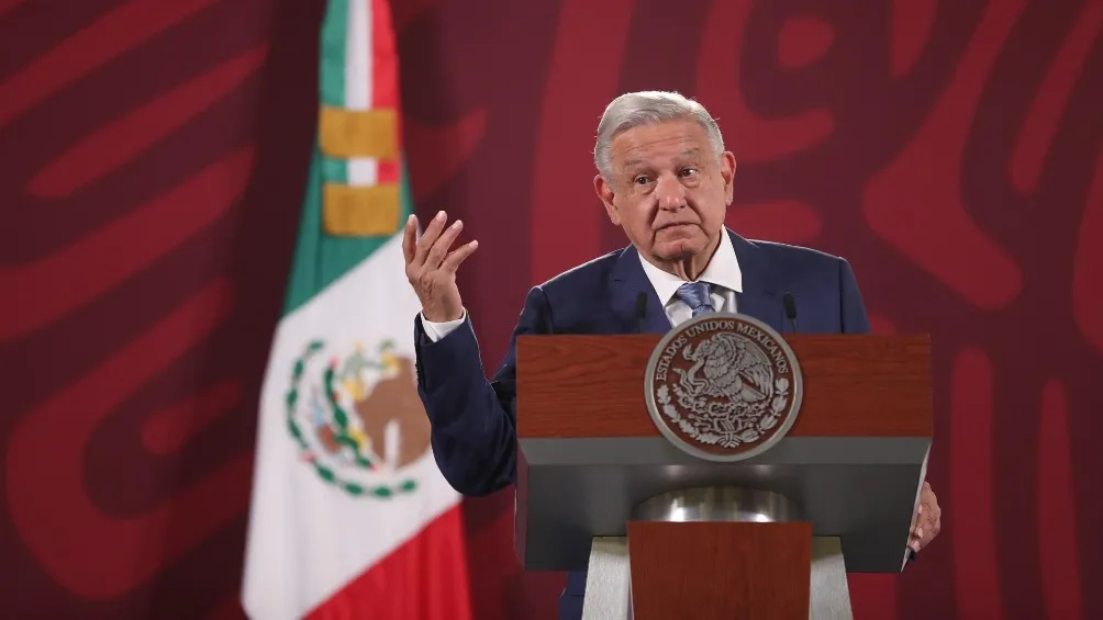 EFE AMLO durante rueda de prensa desde Palacio Nacional