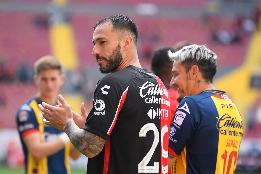 IMAGO 7 Aguilera previo a un juego del Atlas