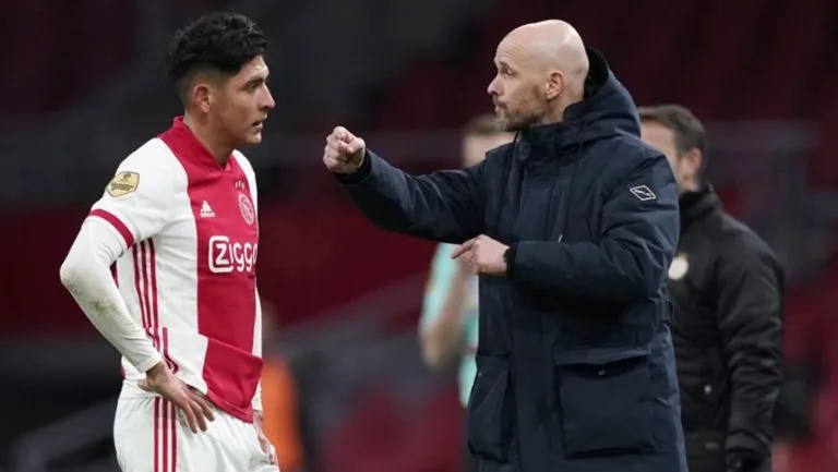 AP Erik ten Hag, entrenador de Edson Álvarez en el Ajax