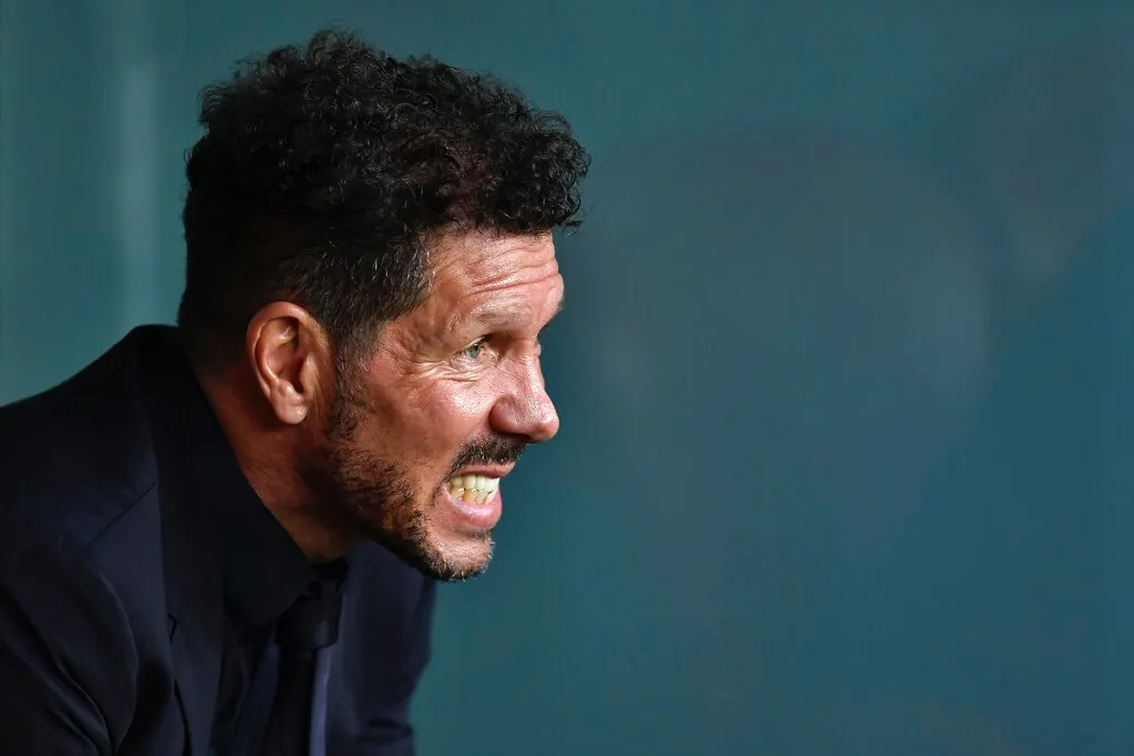 AP Simeone en el banquillo del Atlético de Madrid