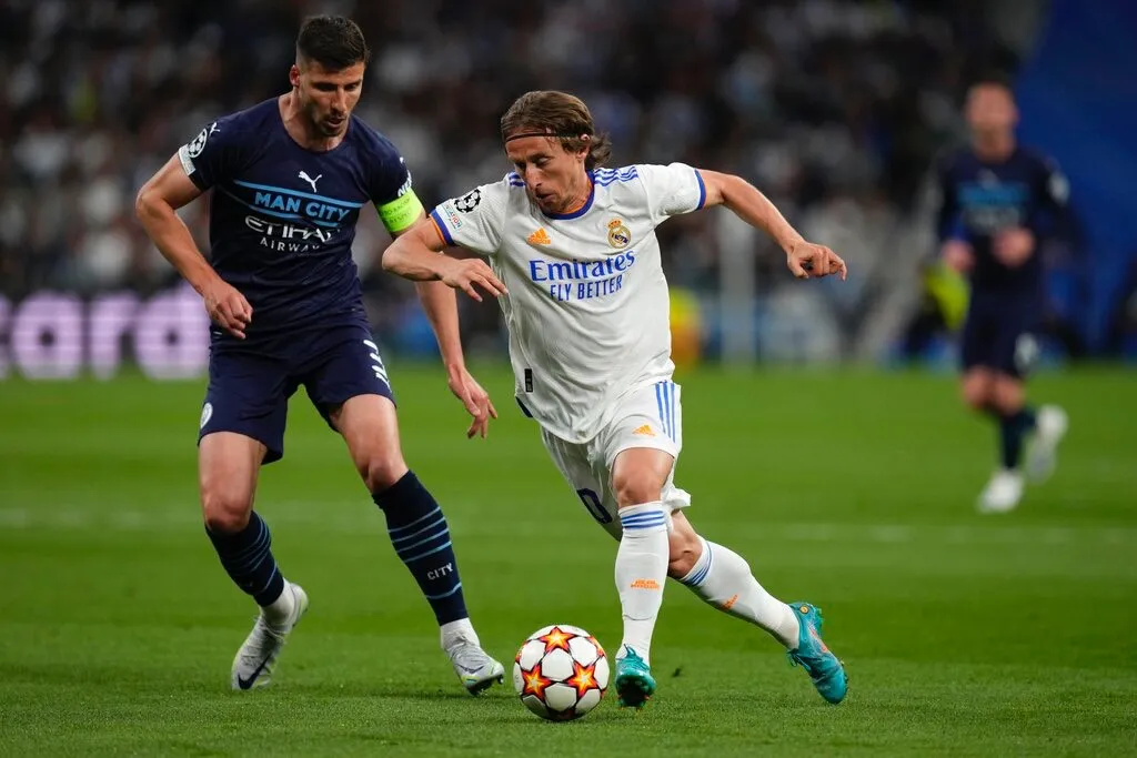 AP Luka Modric y Ruben Dias en la Semi Final de Champions