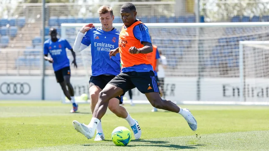 TWITTER @REALMADRID David Alaba durante un entrenamiento