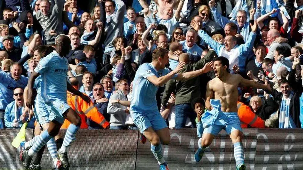 REDES SOCIALES Kun Agüero festejando gol con el Manchester City en el 2012