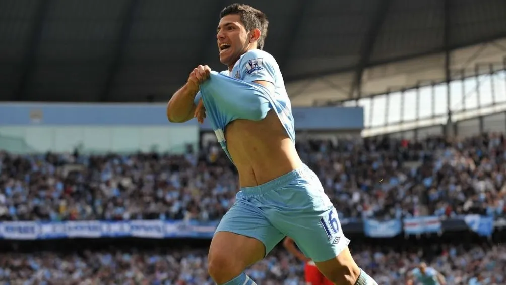 REDES SOCIALES Kun Agüero festejando gol con el Manchester City en el 2012