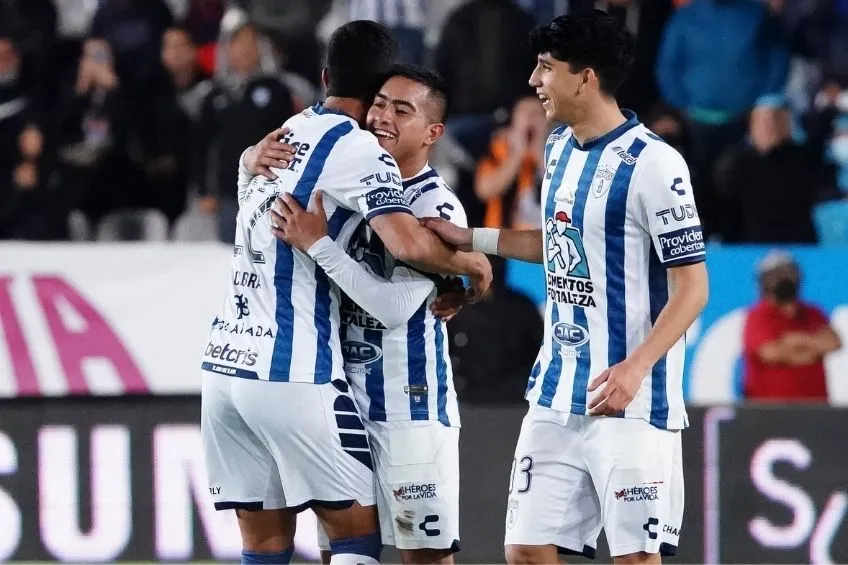 IMAGO7 Jugadores de Pachuca festejando un gol
