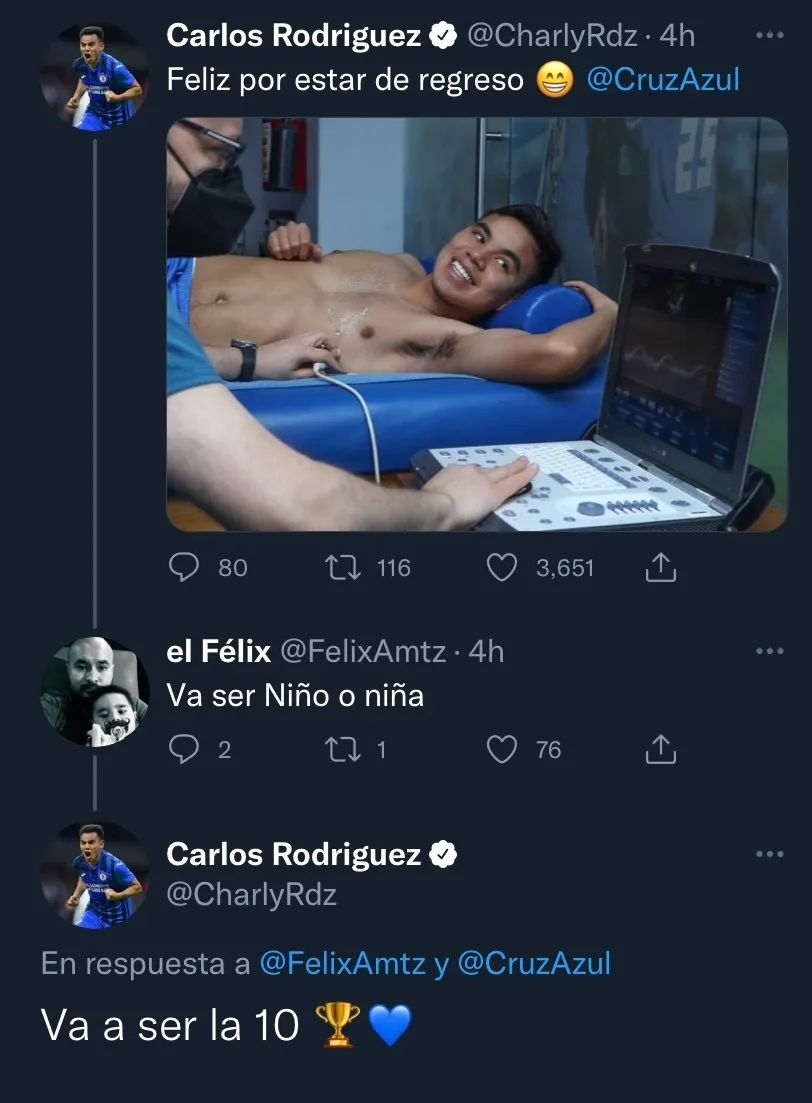 TWITTER | @CHARLYRDZ Carlos Rodríguez interactuando con sus seguidores