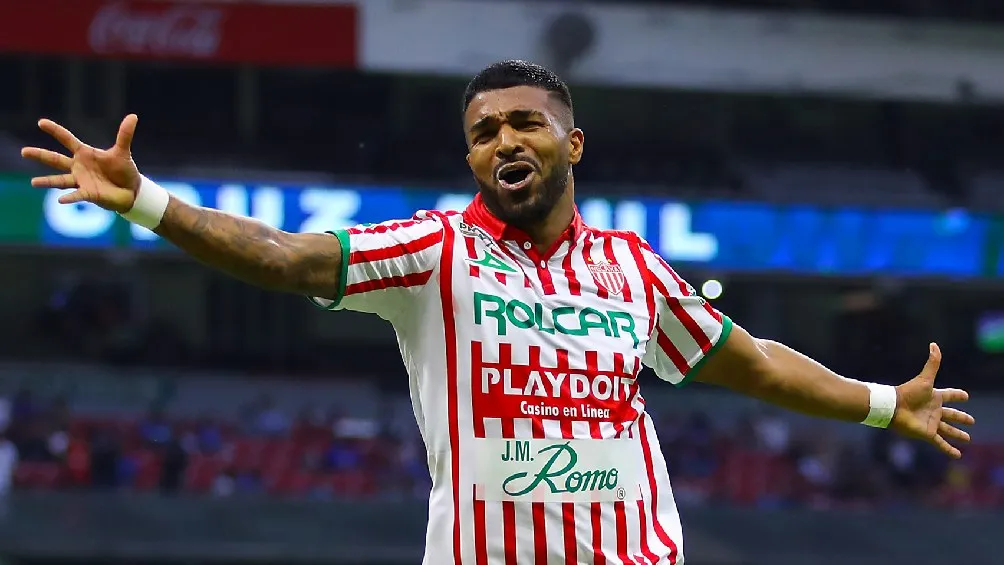 IMAGO7 Rodrigo Aguirre festejando gol con Necaxa en partido de Liga MX