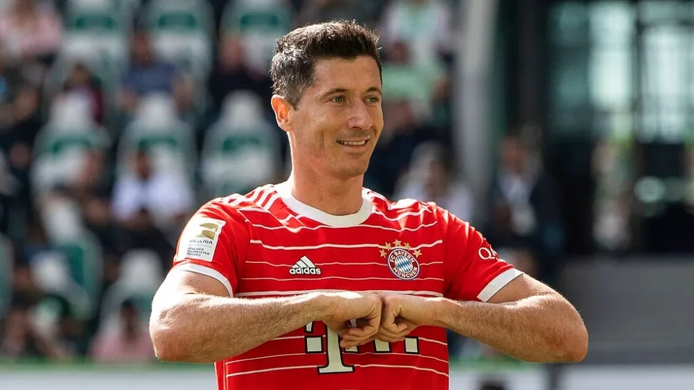 EFE Lewandowski festejando gol con el Bayern Munich en Bundesliga