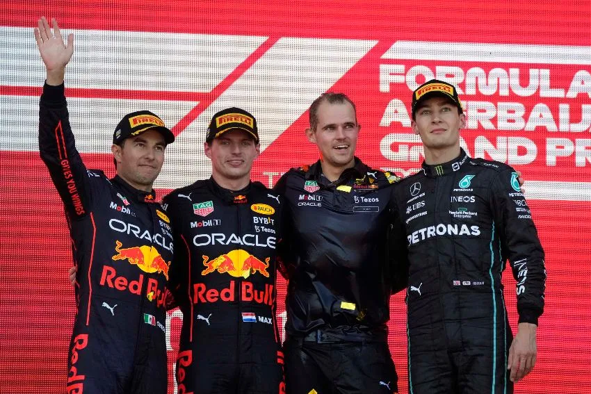 AP Podio del Gran Premio de Baku