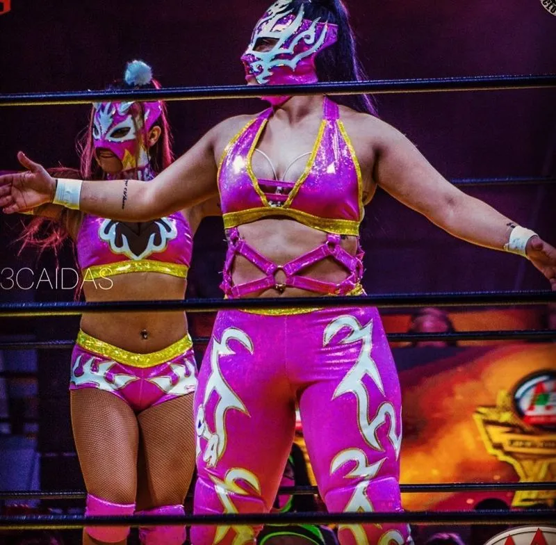 INSTAGRAM: @Hiedratriplea La Hiedra durante una pelea