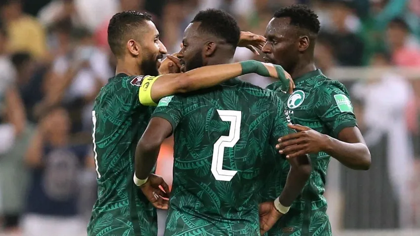 AP Arabia Saudita celebrando un gol