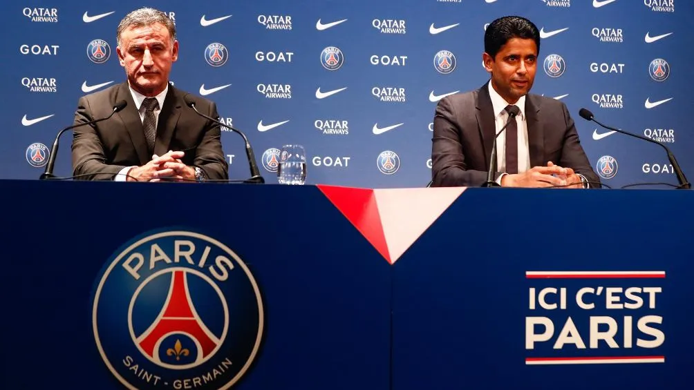 EFE Galtier y Al-Khelaifi estuvieron juntos en la presentación