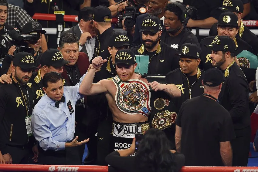 MEXSPORT Canelo Álvarez tras vencer a GGG