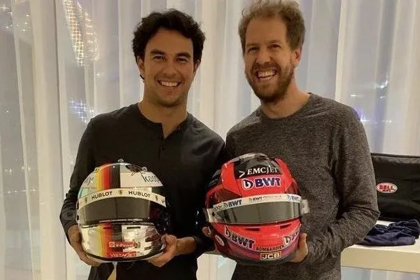 Twitter @SChecoPerez El piloto mexicano compitió con Vettel por años