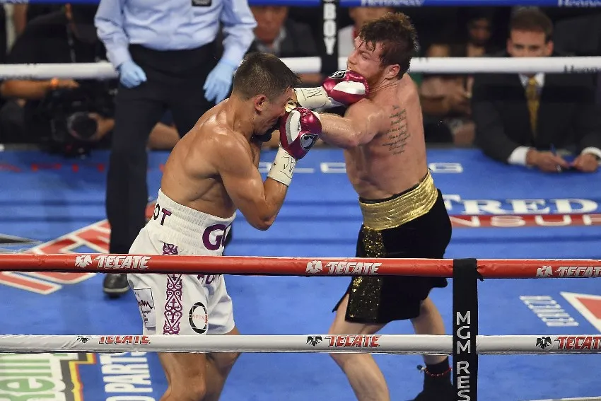 MEXSPORT Canelo Álvarez en su pelea ante GGG
