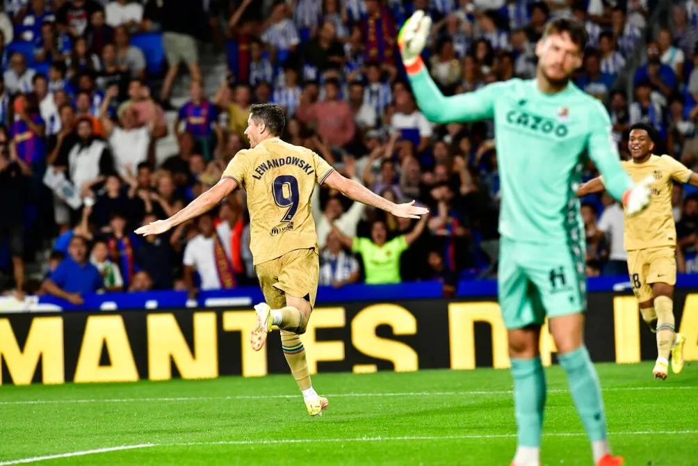 AP Robert Lewandowski marcó doblete ante la Real Sociedad