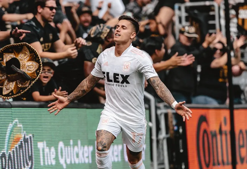 TWITTER: @LAFC Brian Rodríguez en celebración de gol