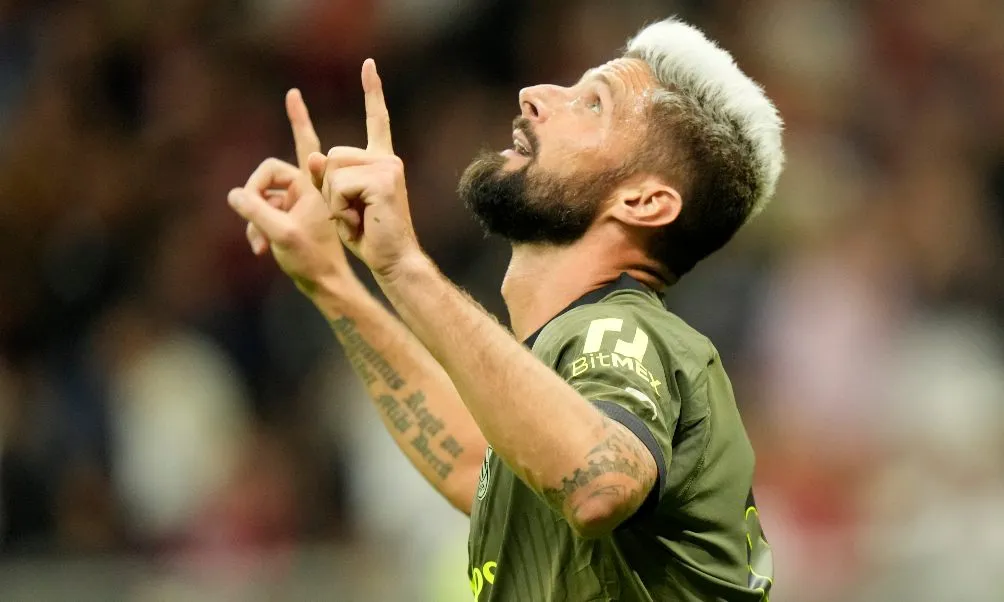 AP Oliver Giroud anotó un gol con el cuadro rossoneri