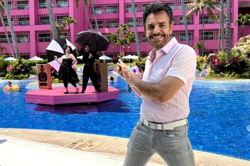 INSTAGRAM: @EDerbez Eugenio Derbez durante la grabación de un programa